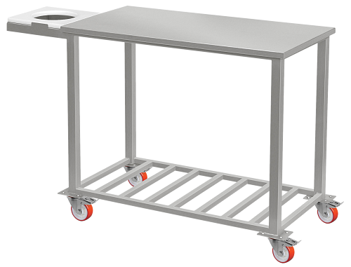 Столик передвижной с полкой и устройством для сбора отходов